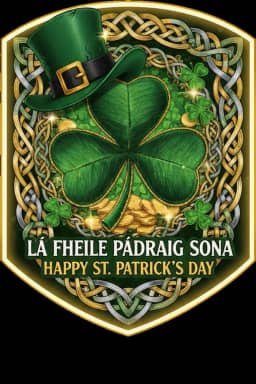 Celtic Luck Festive Green Celebration Tee