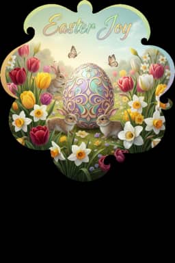 Easter Scene Realistic Celebration Design