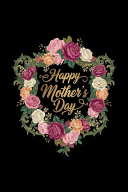 Elegant Floral Mother's Day Tee