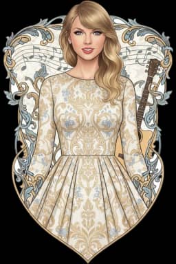 Elegant Pop Icon Portrait Tee