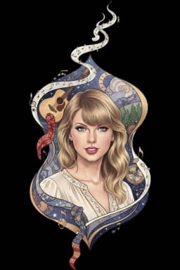 Elegant Pop Icon Portrait Tee