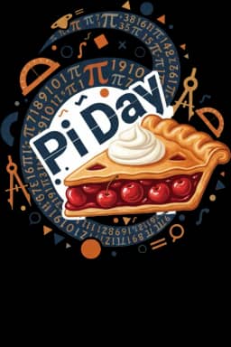 Mathematical Spiral Typography Pi Design