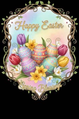 Pastel Spring Floral Easter Celebration Tee