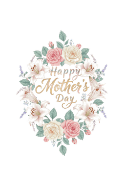 Elegant Floral Mother's Day Tee