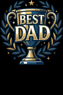Best Dad Trophy Celebration Tee