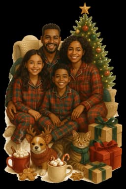 Festive Family Pajama Gathering