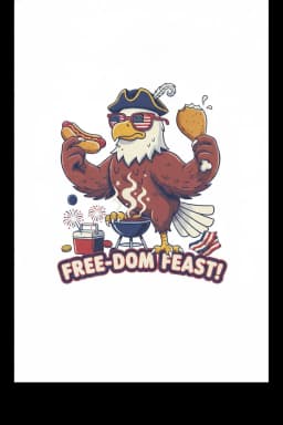 Funny Independence Themed Apparel Design