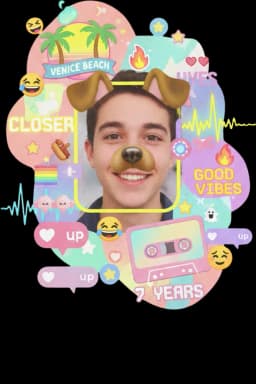 Nostalgic Snapchat Dog Lens Art
