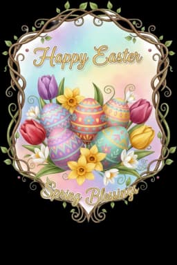 Pastel Spring Floral Easter Celebration Tee