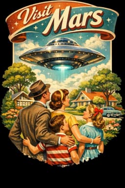Visit Mars Retro Futurism