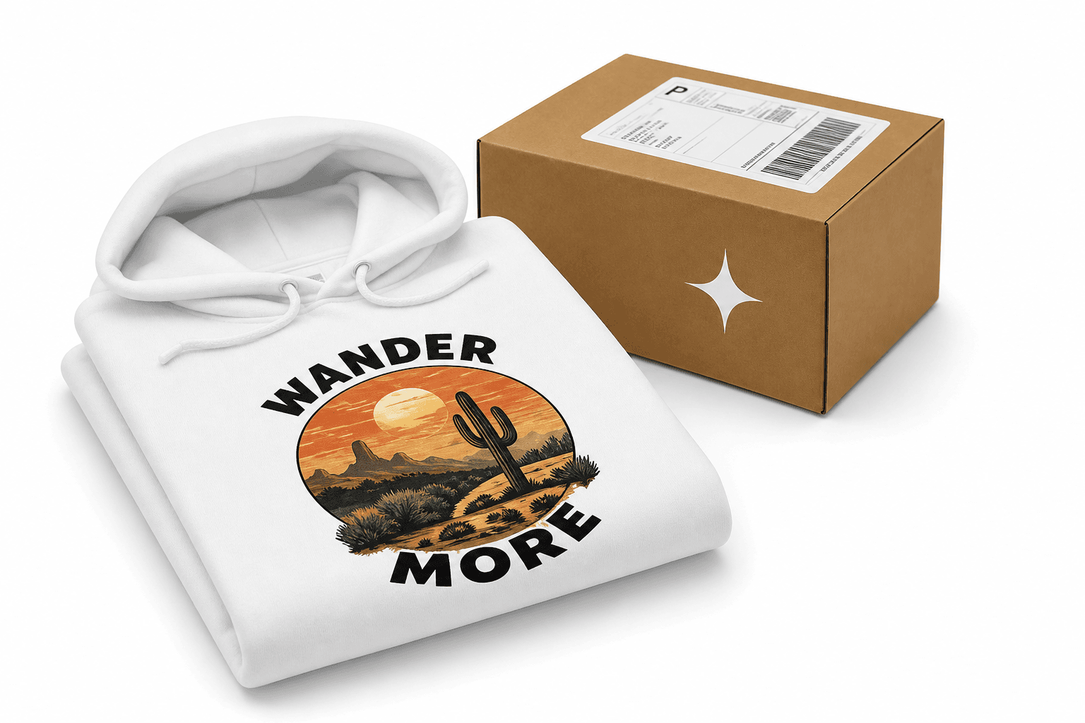We print and ship step for creating custom apparel