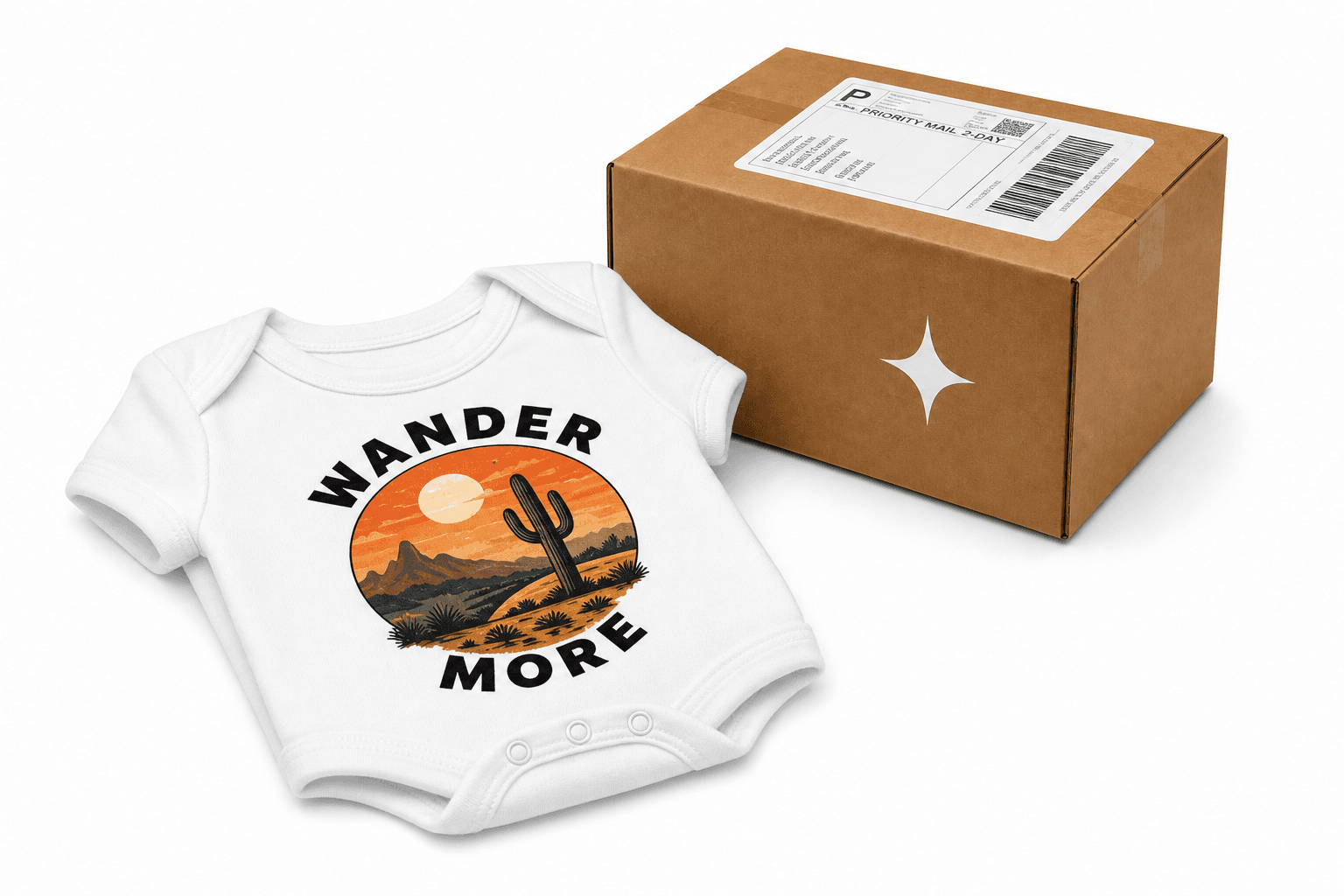 We print and ship step for creating custom apparel