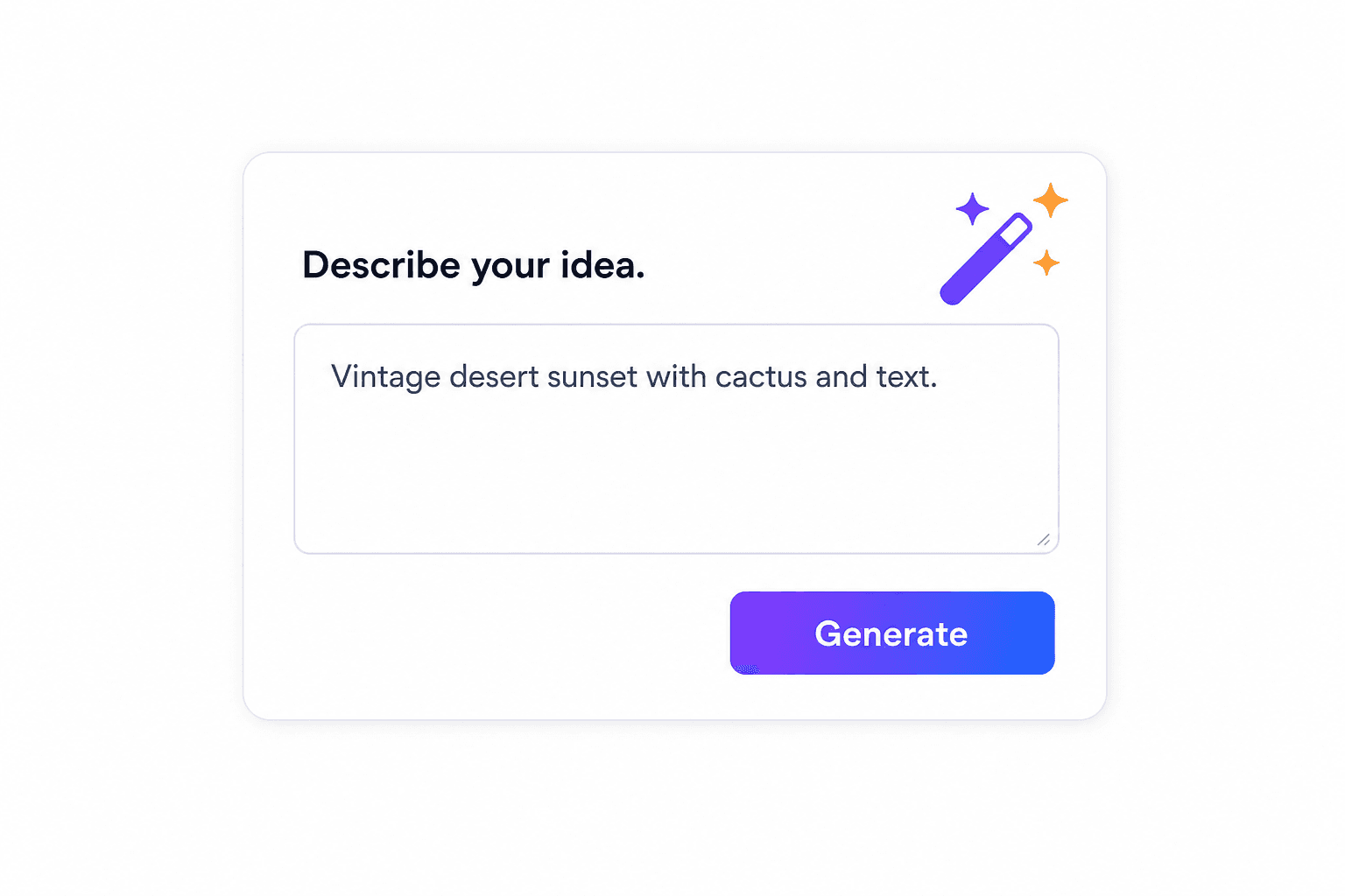 Design with AI step for creating custom apparel