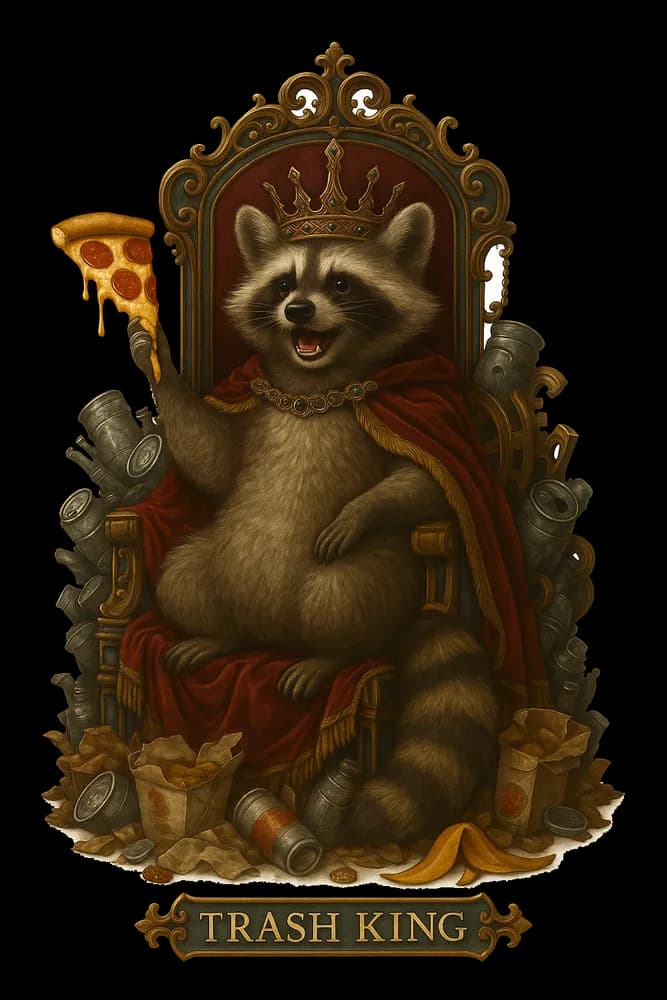 Regal Raccoon Trash King