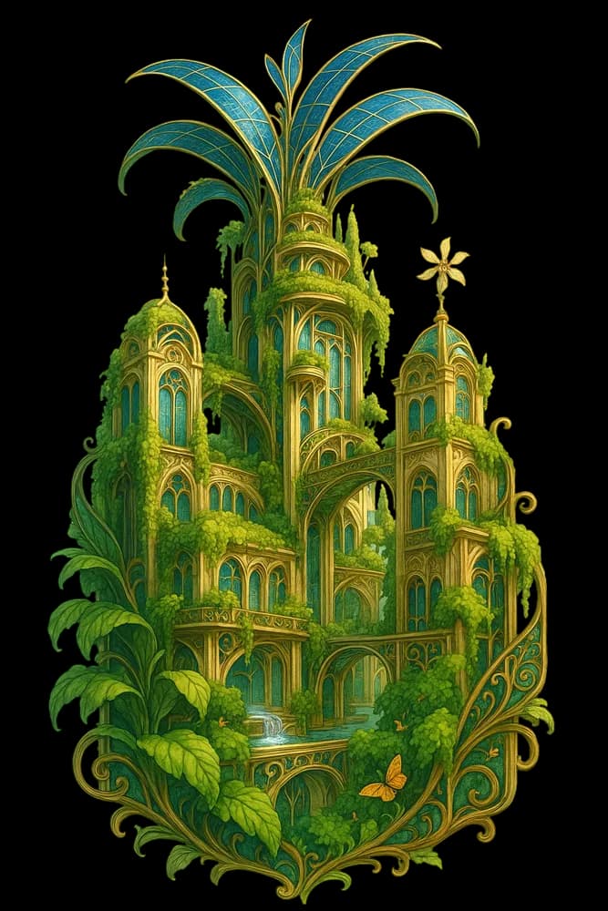 Futuristic Solarpunk Cityscape