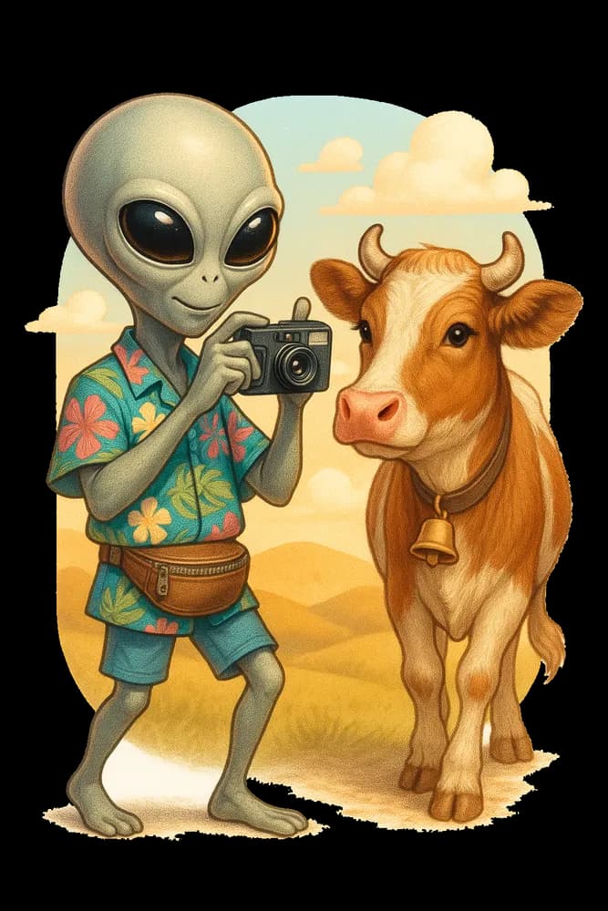 Whimsical Alien Tourist