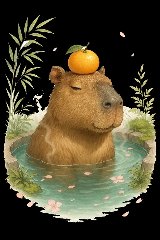 Serene Capybara Onsen Escape