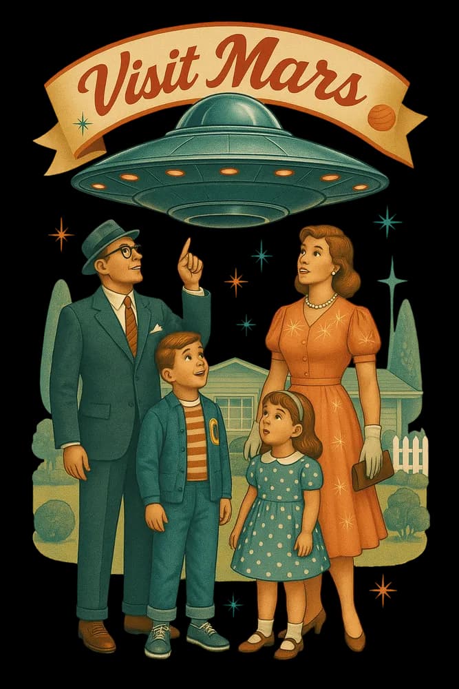 Visit Mars Retro Futurism