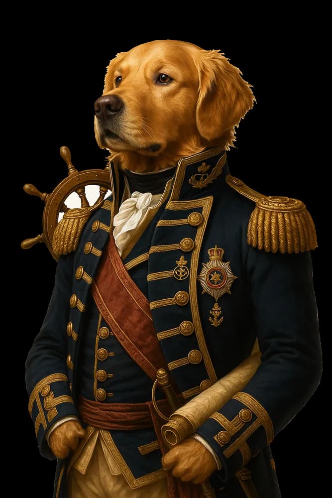 Naval Admiral Dog Portrait