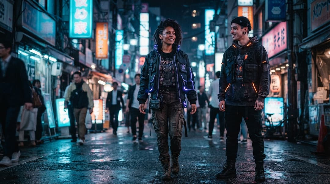Custom Cyberpunk-aesthetics t-shirt design example