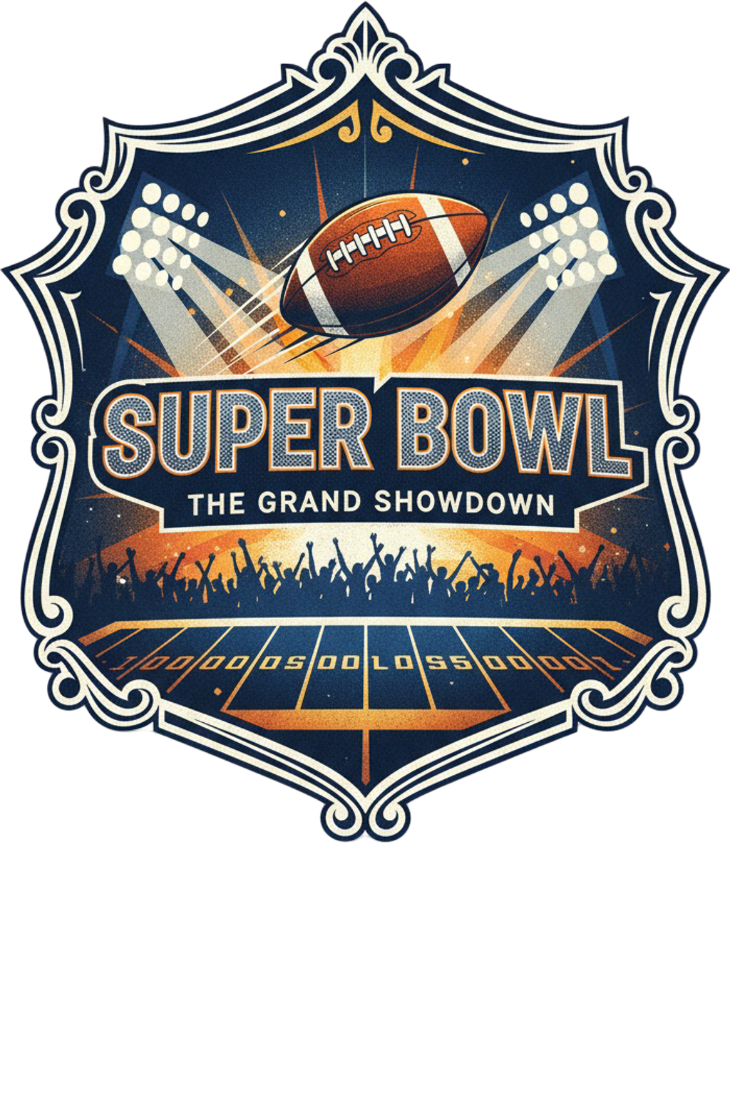 Championship Stadium Lights Football Tee