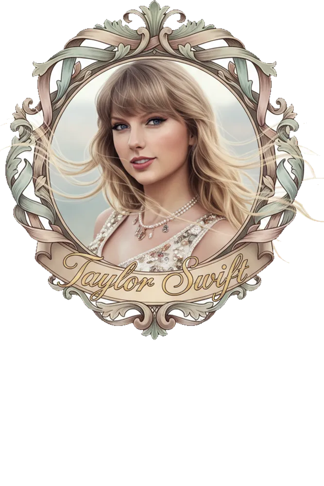 Elegant Portrait Tee with Flowing Typography