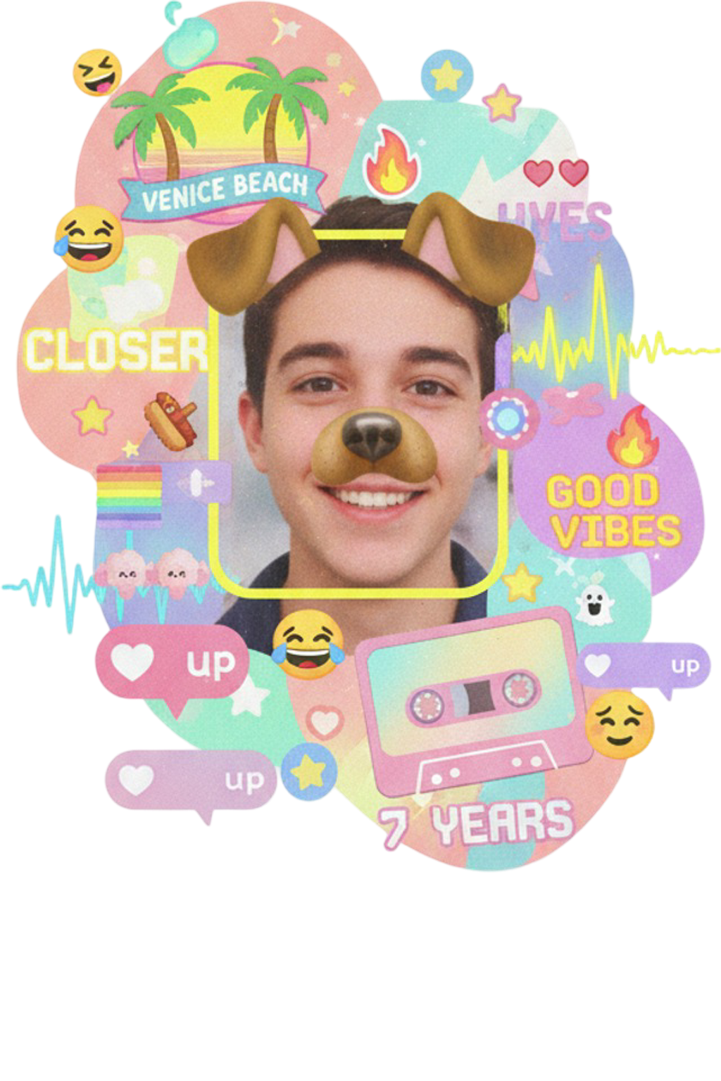 Nostalgic Snapchat Dog Lens Art