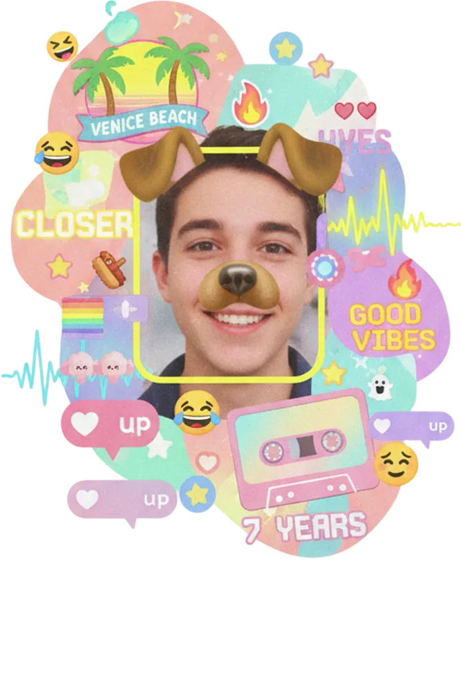 Nostalgic Snapchat Dog Lens Art