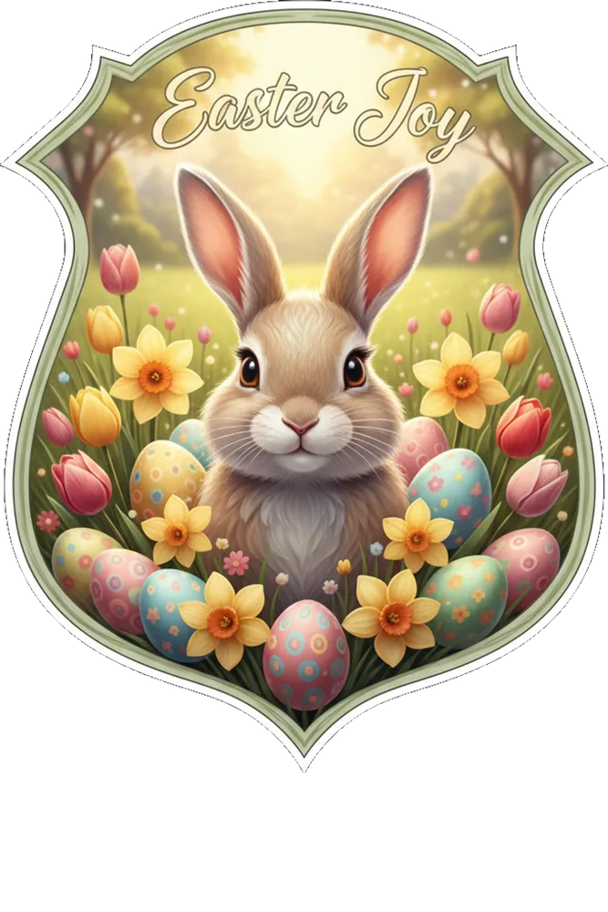 Springtime Meadow Easter Joy Illustration Tee