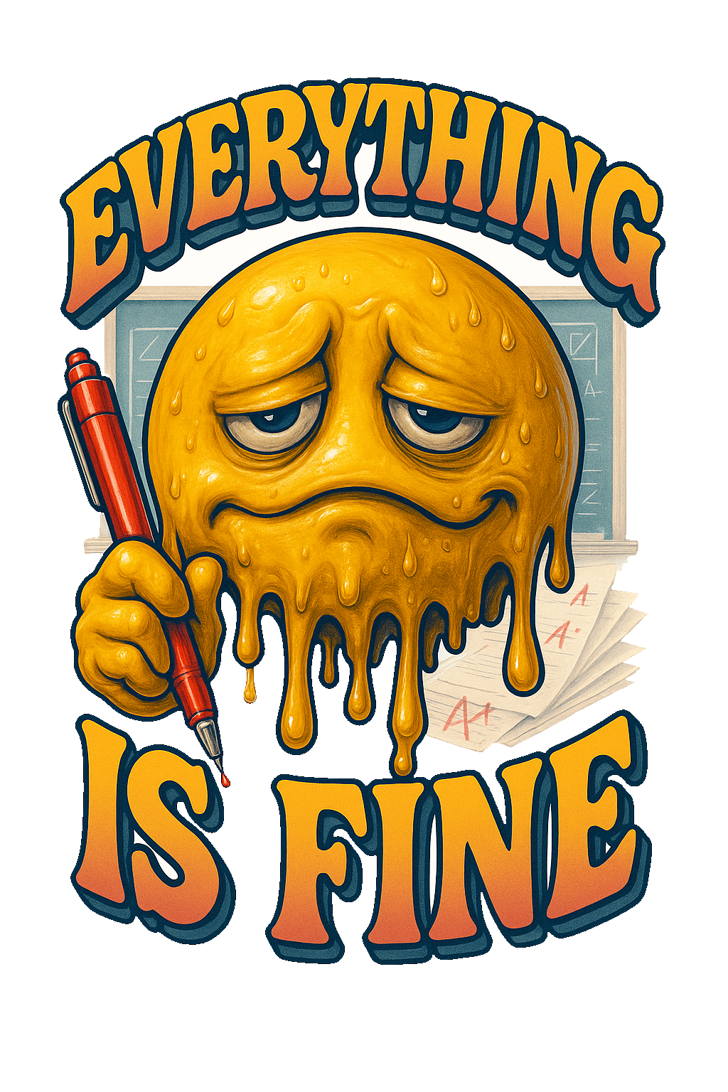 Melting Smiley Face Fatigue