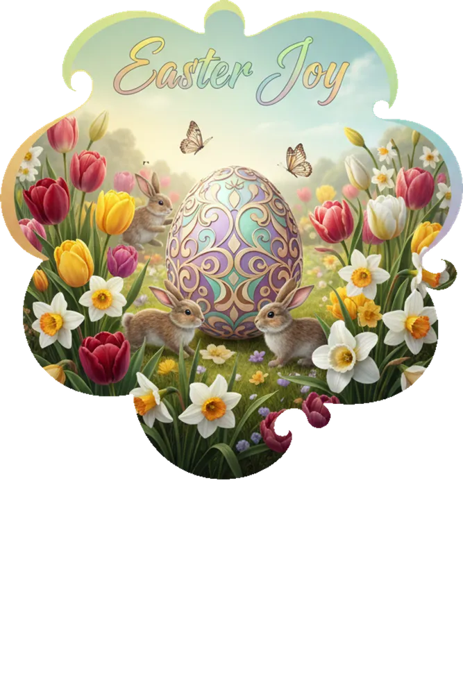 Easter Scene Realistic Celebration Design