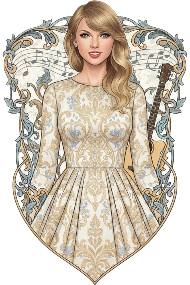 Elegant Pop Icon Portrait Tee